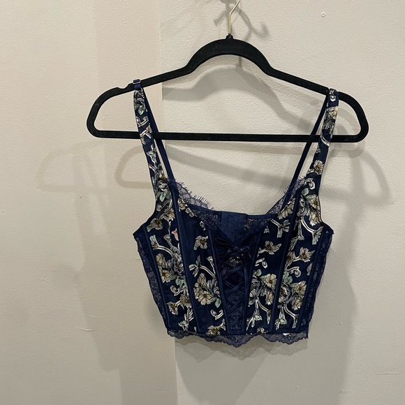 Victoria's Secret Tops - NWT victoria’s secret blue floral corset top